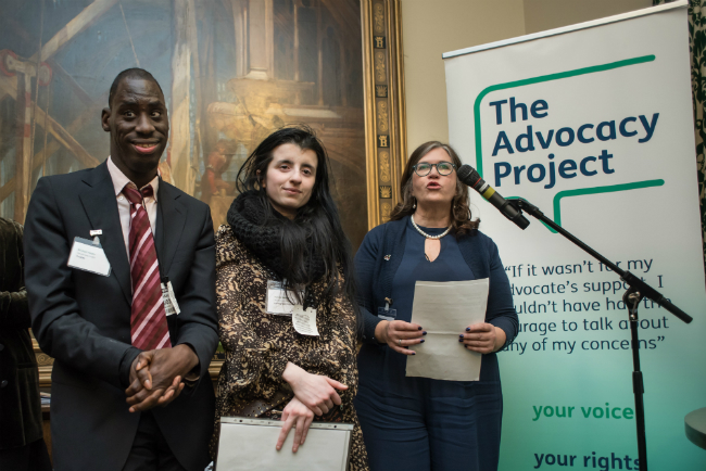 Michael Hagan Fatima Begum and Judith Davey at the Houses of Parliament