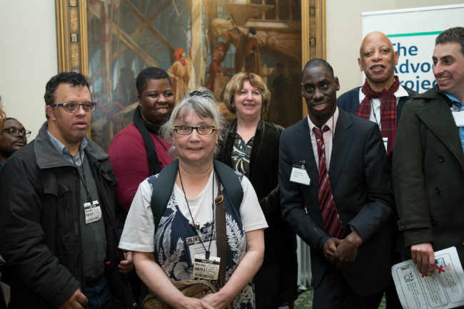 Photo shows a group photo taken at the parliamentary reception.